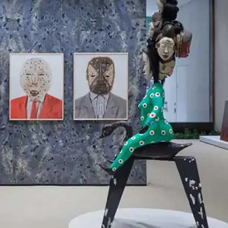 excerpt of Installation view: Between Distance and Desire: African Diasporic Perspectives, Soloviev Foundation Gallery, New York, 2025. Courtesy Soloviev Foundation Gallery. Photo: Bonnie Morrison.