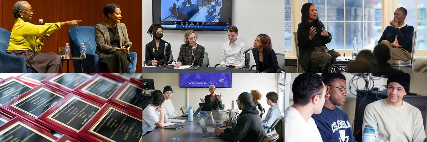 A collage of images of faculty and students from the African American and African Diaspora Studies Department at Columbia University