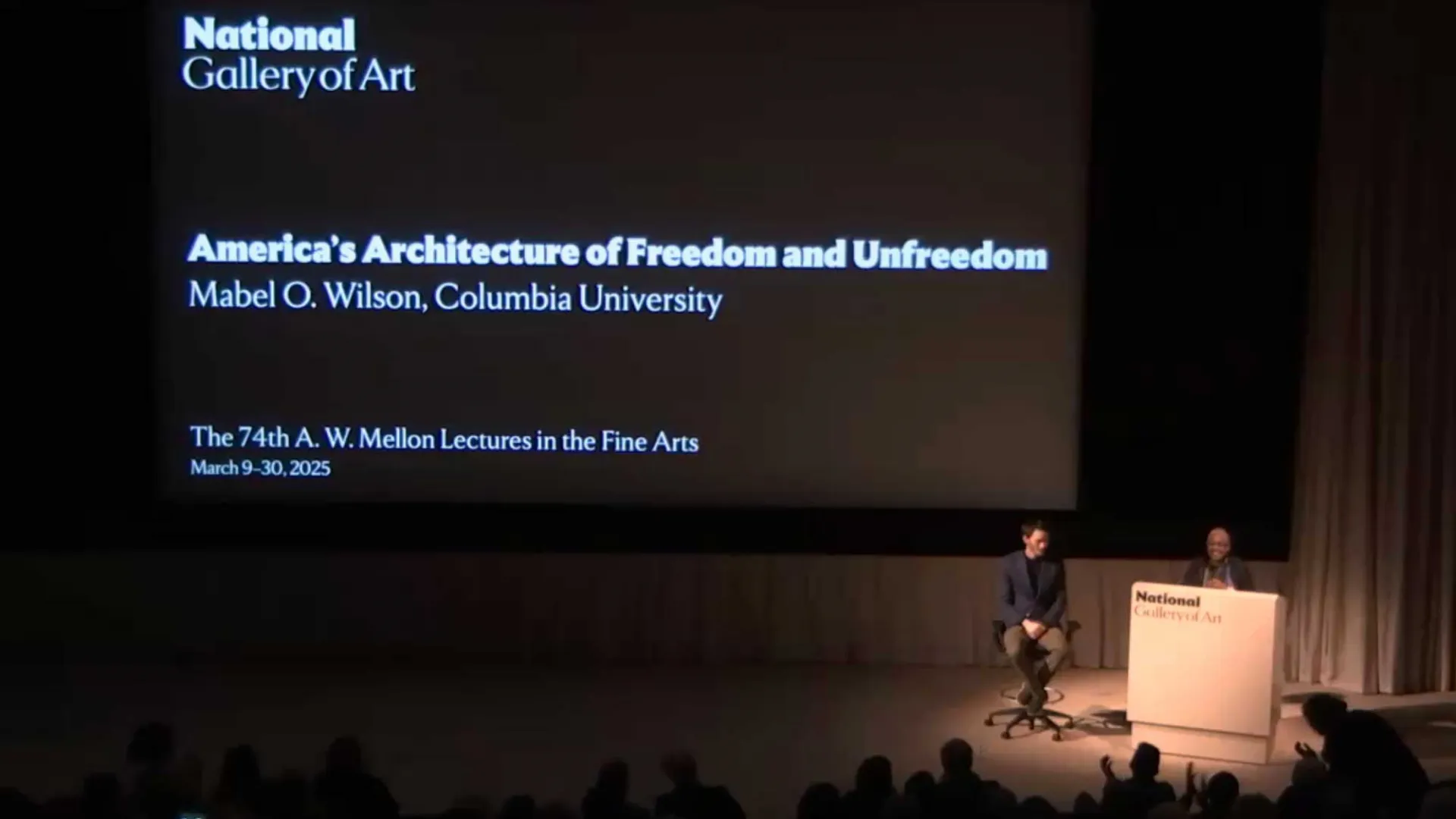 photo of Mabel O. Wilson speaking at the National Gallery of Art