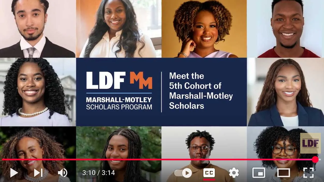 collage of fifth cohort of Marshall-Motley Scholars Program