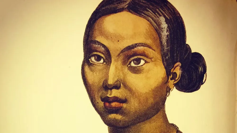 Painting of woman's face