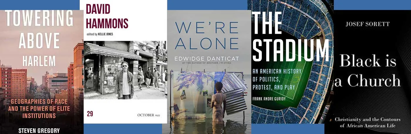 collage of books authored by faculty in the African American and African Diaspora Studies Department