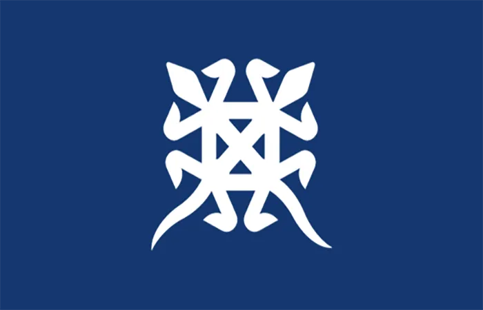 navy background and white lettering 