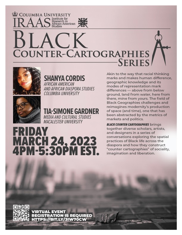Image of poster event Black Counter Cartographies