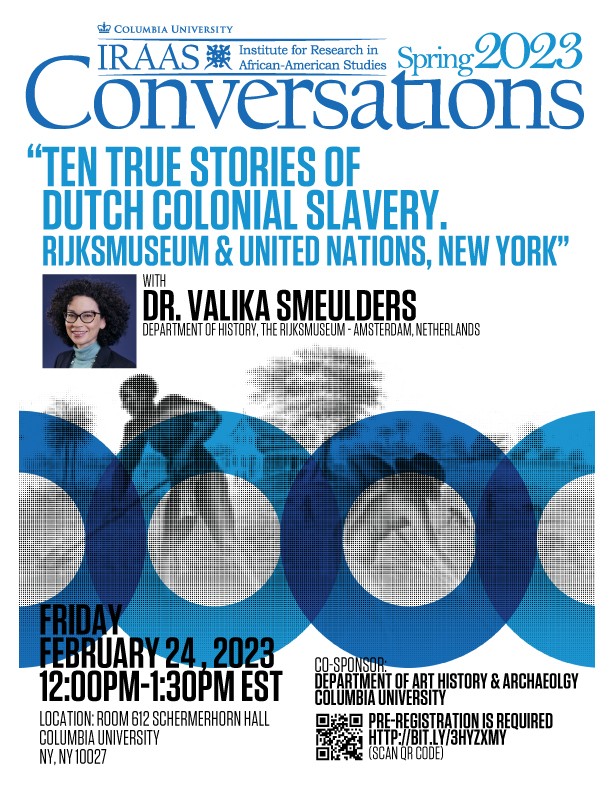 Image of event poster with Dr. Valika Smeulders