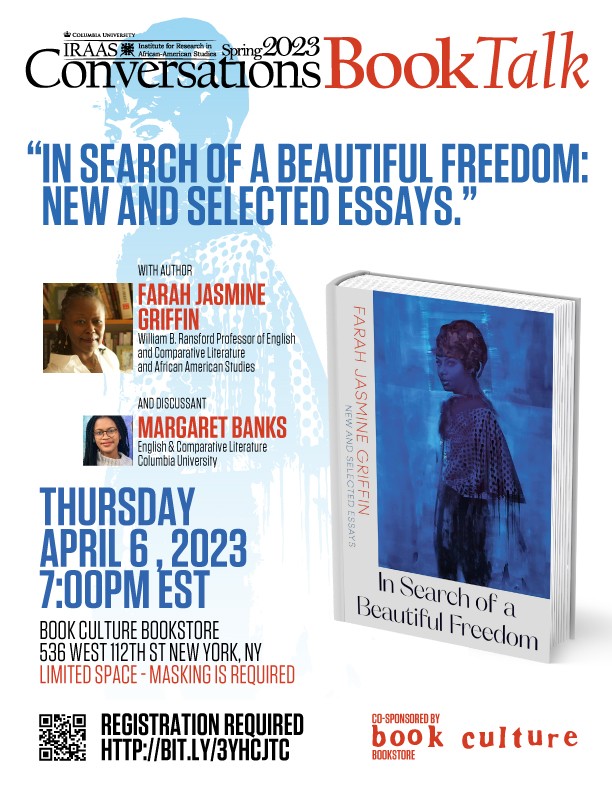Image of event poster In Search of a Beautiful Freedom: New and Selected Essays