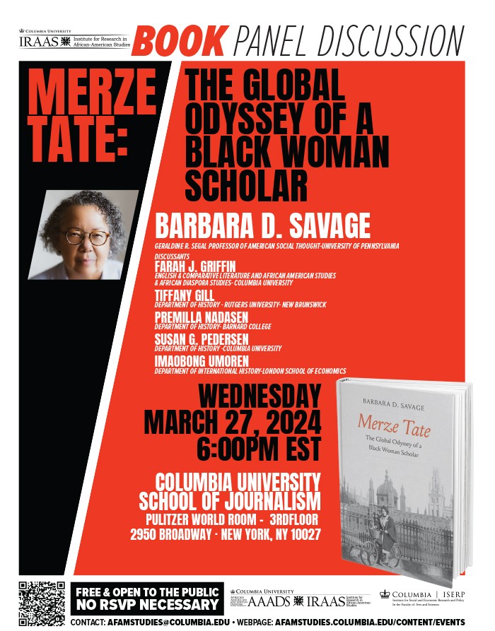 Image poster of MERZE TATE: THE GLOBAL ODYSSEY OF A BLACK WOMAN SCHOLAR