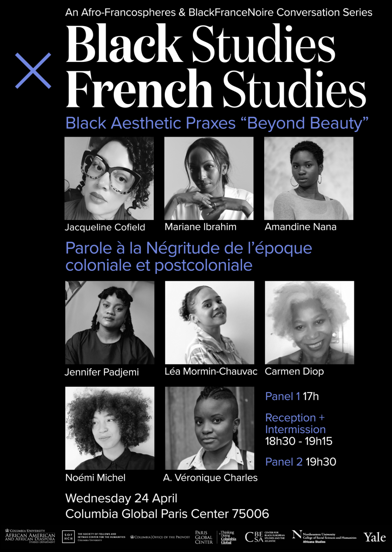 image of event poster BLACK STUDIES X FRENCH STUDIES
