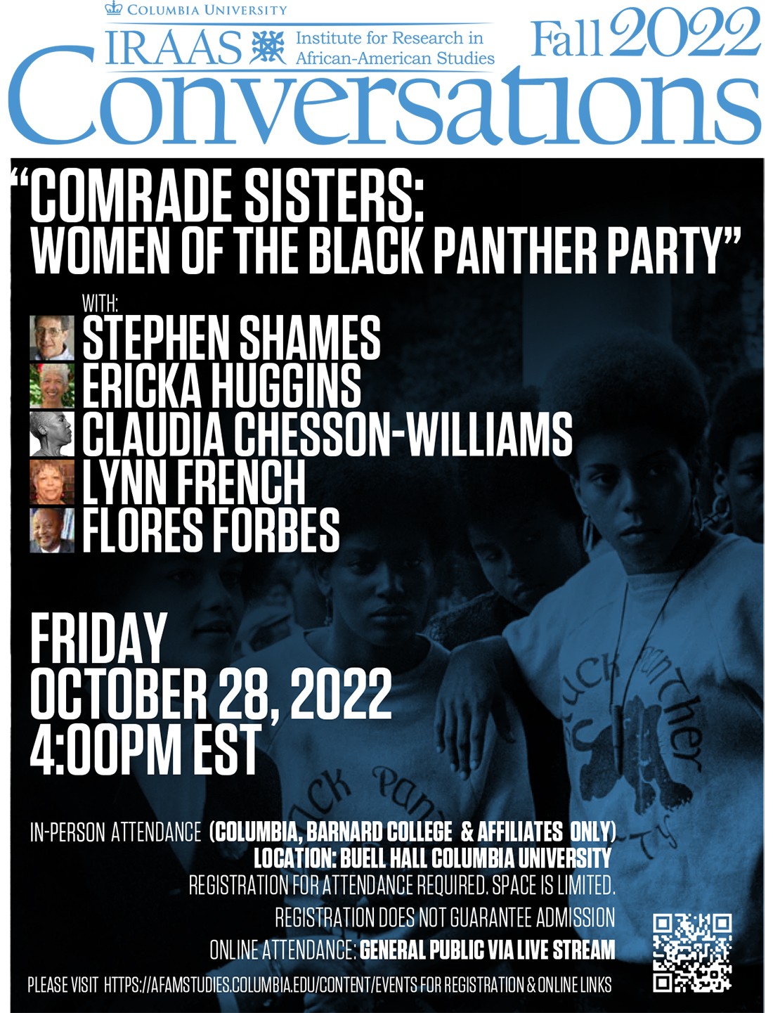 Image of event poster Comrade Sisters- Women of the Black Panther Party