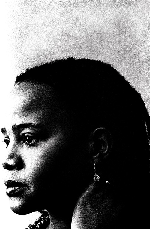 Black and white image of author Edwidge Danticat
